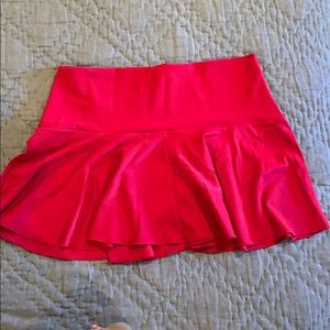 Red bathing suit coverup skirt